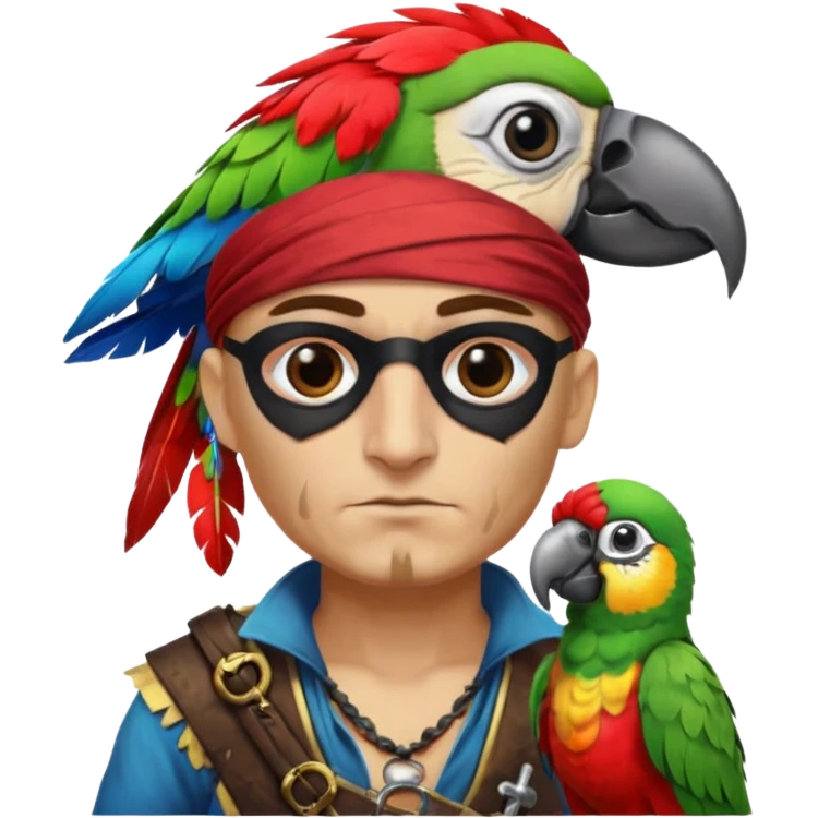 pirate and parrot emoji