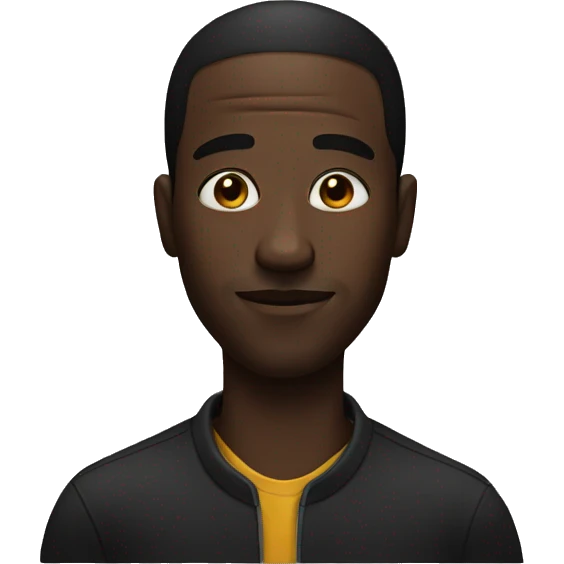 black man with oil emoji