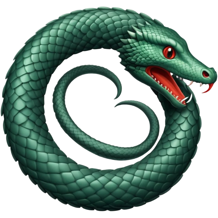 ouroboros serpent eating its own tail in a circle emoji