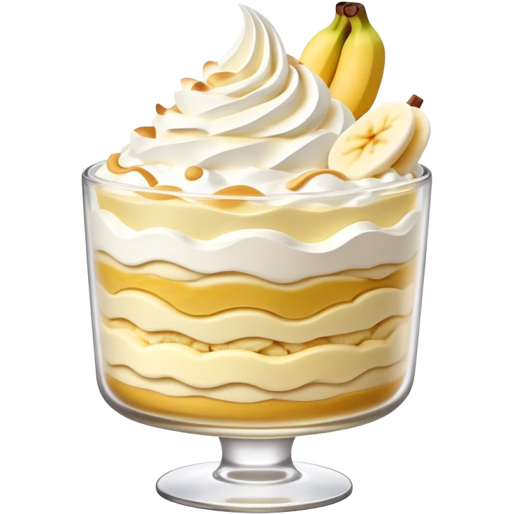 cute banana pudding dessert emoji