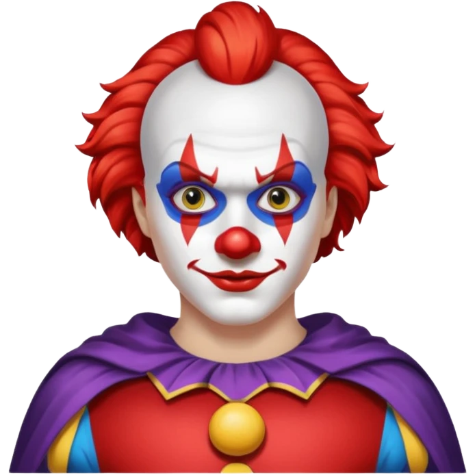 suuperhero with clown emoji