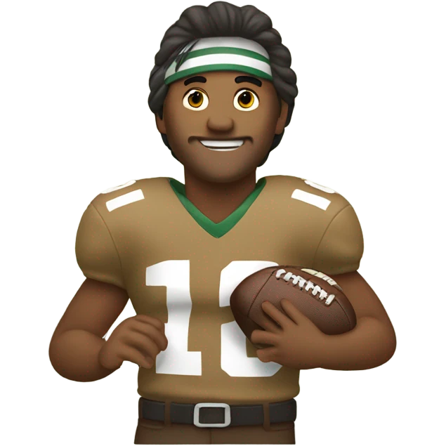 Davy Crockett with a football  emoji