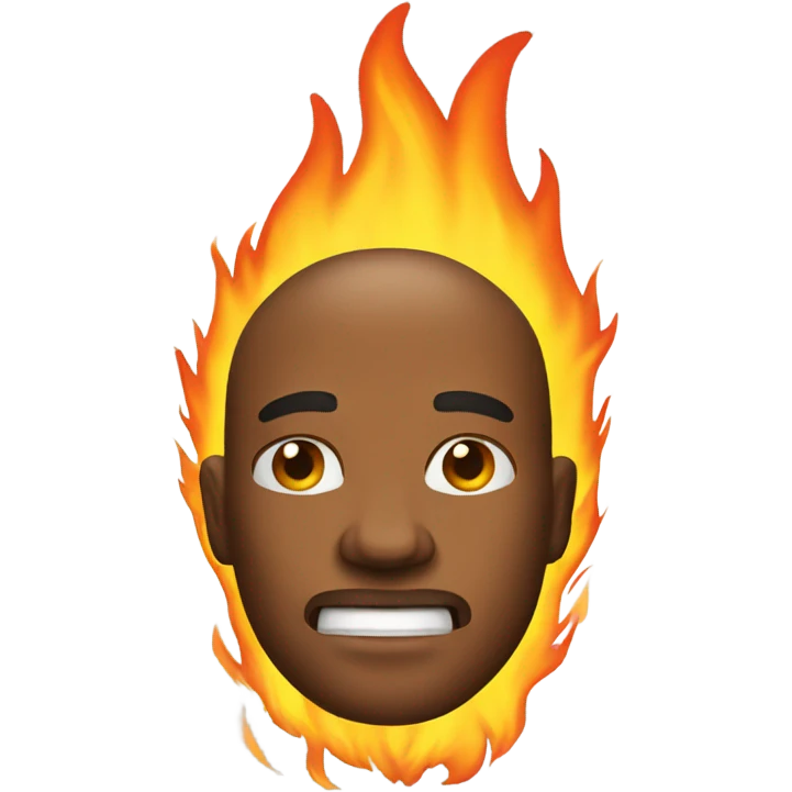 man on fire emoji