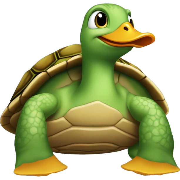 Cross between a turtle and duck emoji
