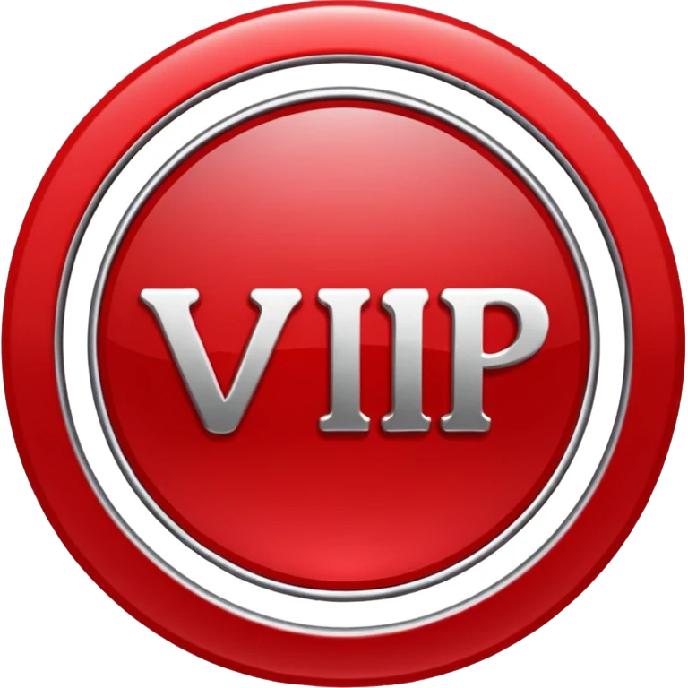 red vip sign in a circle emoji