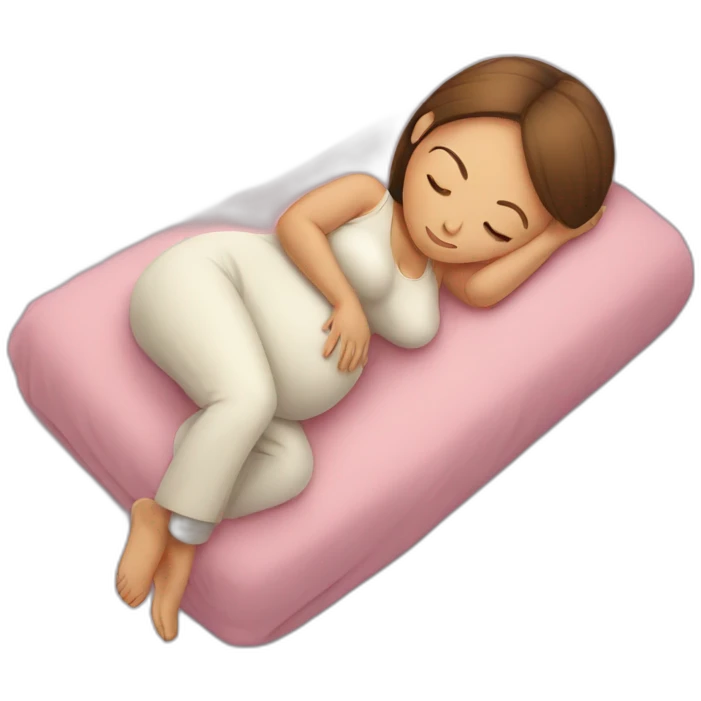 Pregnant sleeping emoji