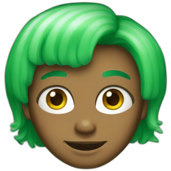 Oompa Loompa With Green Hair emoji