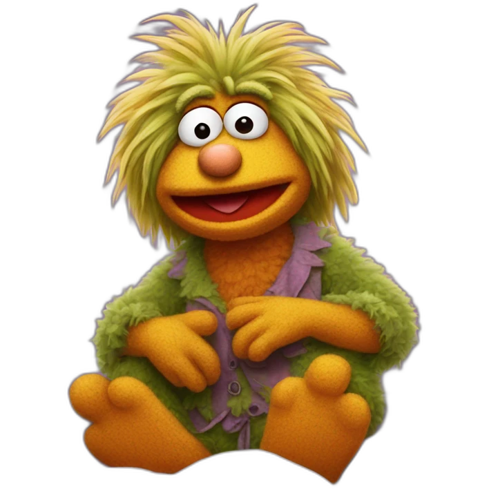 FRAGGLE sleeping on a bed emoji