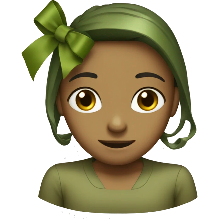 Olive green bow  emoji