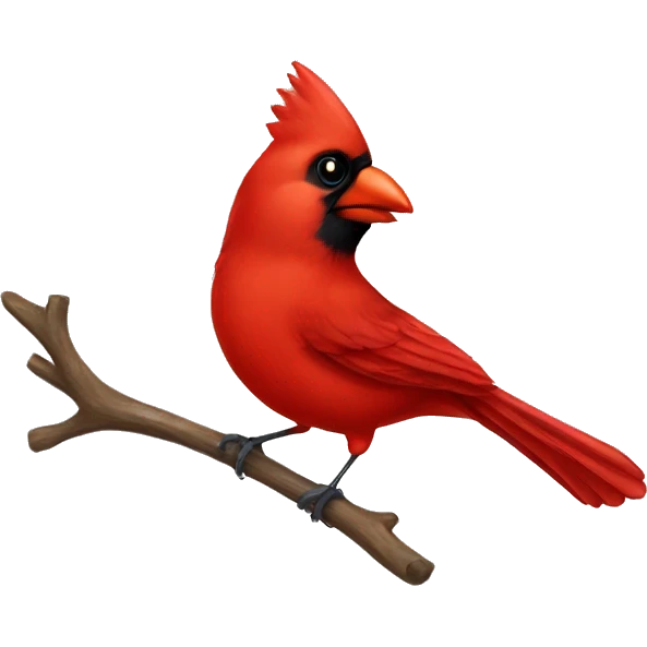 Red Cardinal bird emoji