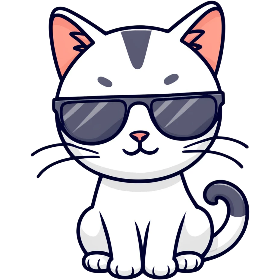 Cat with sunglasses emoji