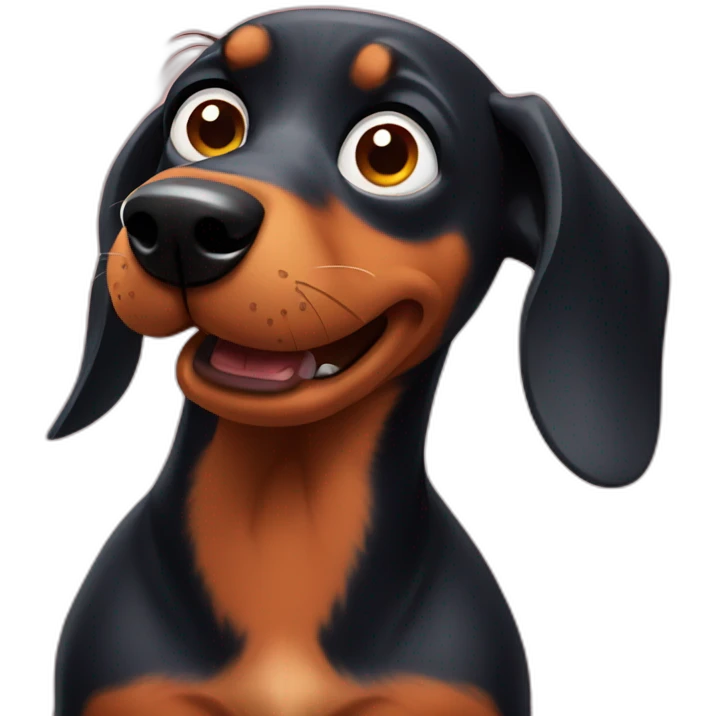 angry dachshund emoji