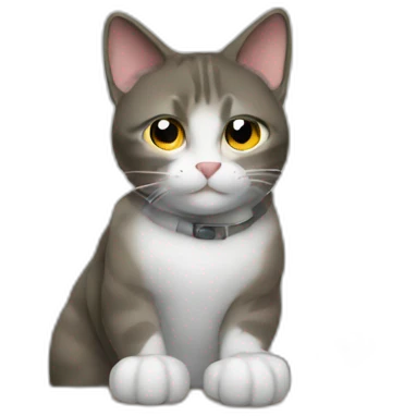 Cat AT work emoji