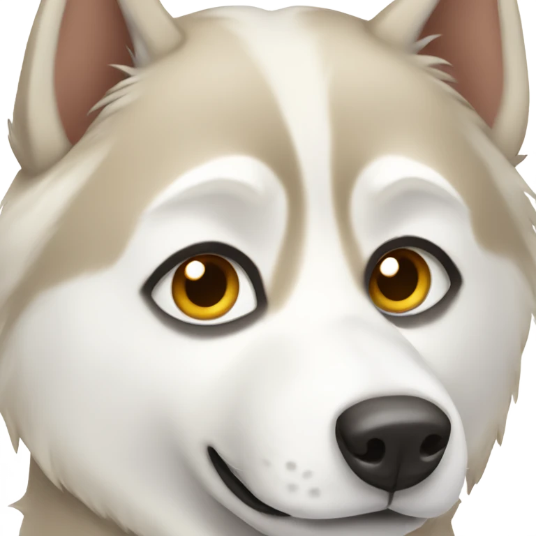 A tan and white husky emoji