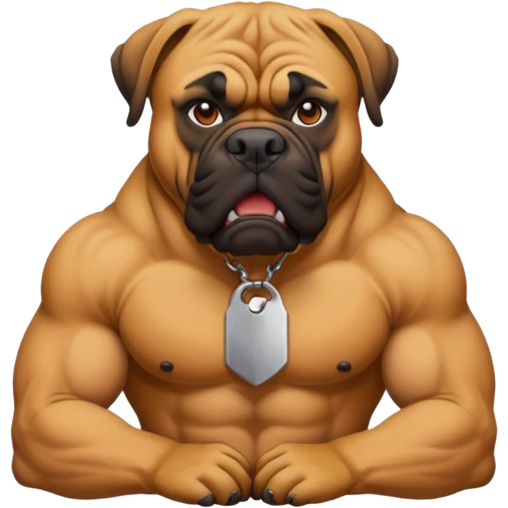 A bullmastiff as a legend emoji