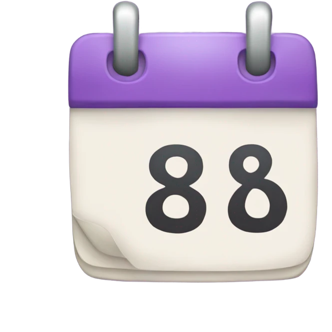 A calendar emoji showing February 8th  emoji