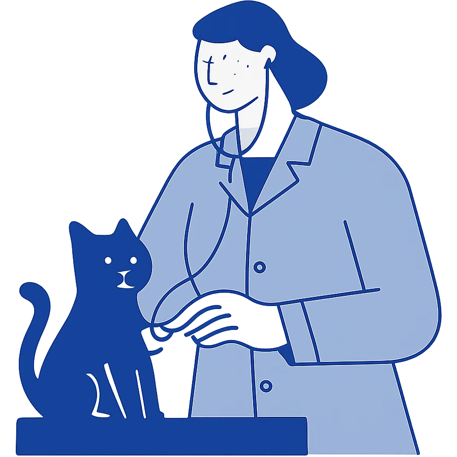 animal doctor treating a cat emoji