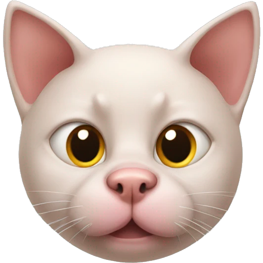 Cat with pig nose  emoji