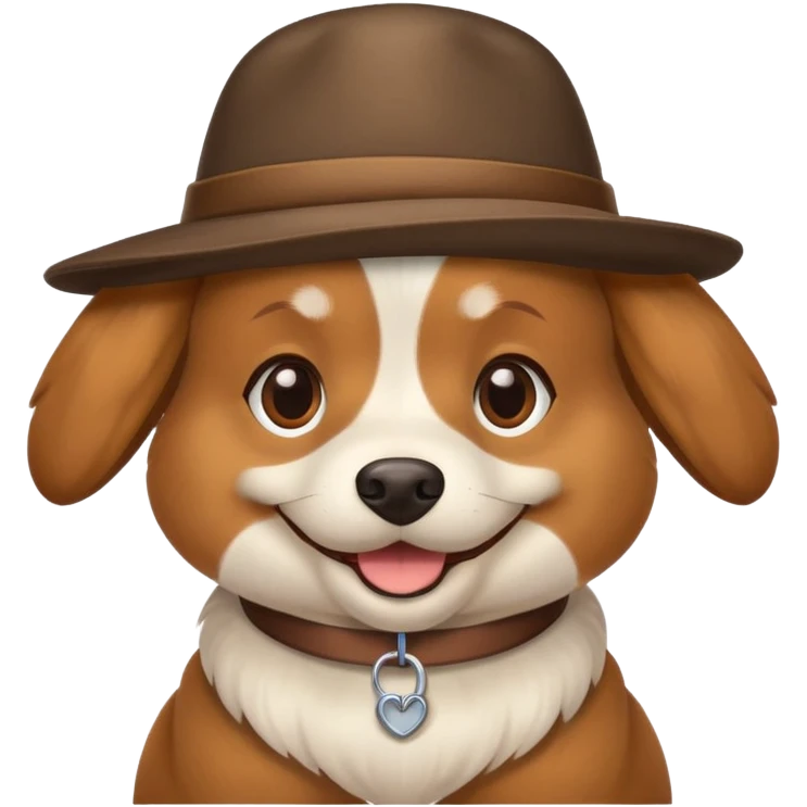dog wearing a hat emoji
