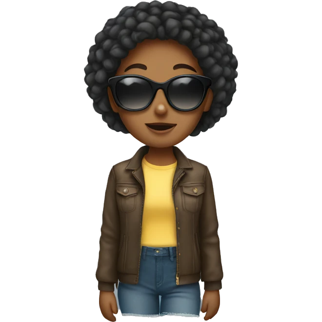 A girl wearing shades emoji