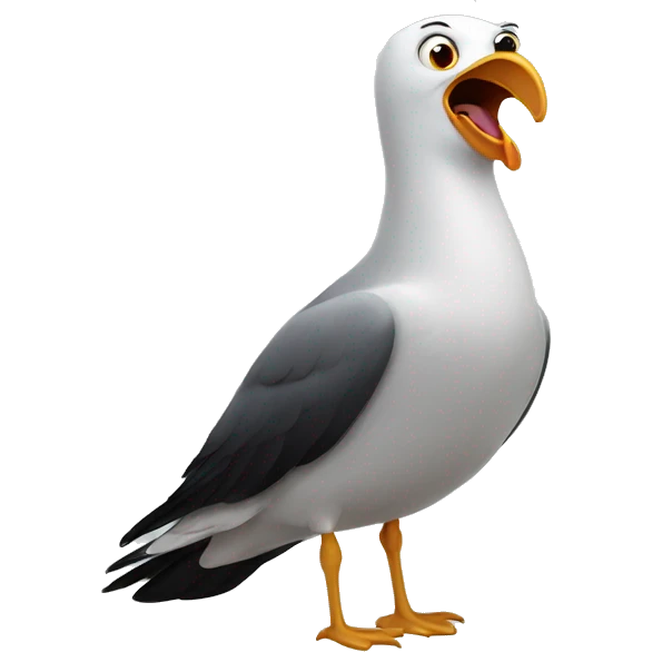 scream angry gull emoji