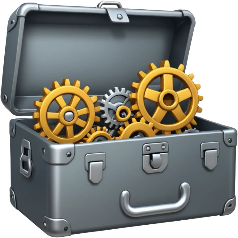 toolbox with mixed mechanisms emoji style emoji