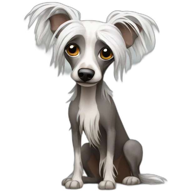 Chinese Crested homeless  emoji