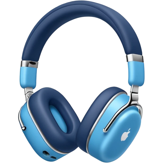 blue AirPods Max headphones emoji