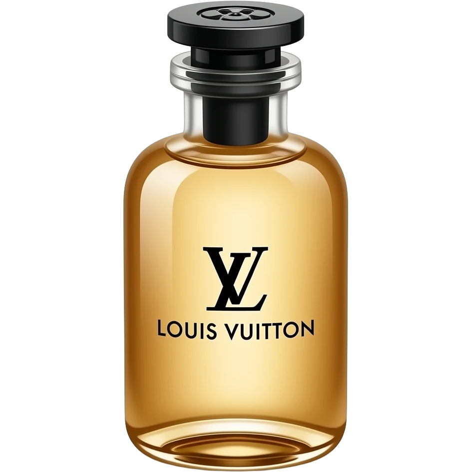 louis vuitton fragrance with lv logo on  bottle and the text louis vuitton under the logo emoji
