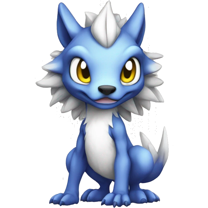 Cute Chibi Lombax-Sergal-Vernid-Fakemon full body emoji