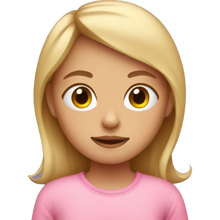 girl with pink shirt and during sleep emoji