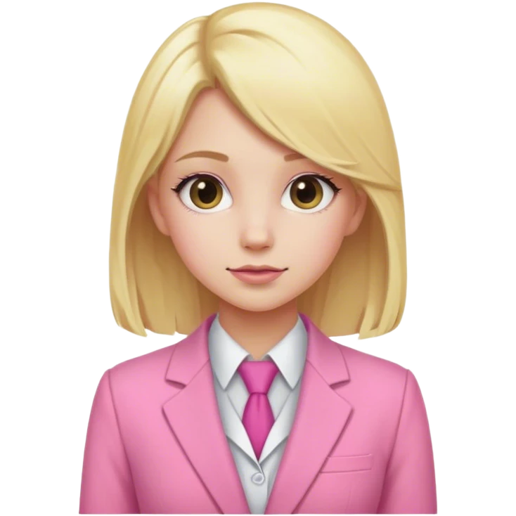 One girl with a pink suit and blonde hair emoji