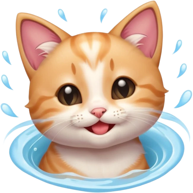 A kitten feeling a whirlpool of happiness. Blushing and feeling in love, grinning and smiling and making a kissy face. Something sweet and perfect to send to someone you love, not a familiar love something more deep and profound. Something unique.  emoji