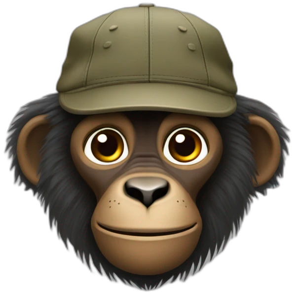 Babouin gelada avec une casquette emoji