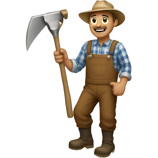 farmer with tool  emoji