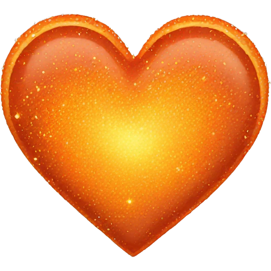 Sparking orange heart emoji