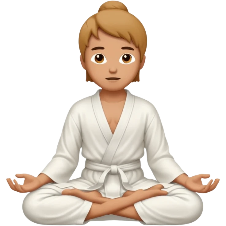 person meditating cross-legged emoji