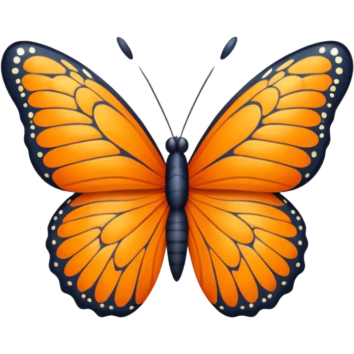 Butterfly orange ￼ emoji