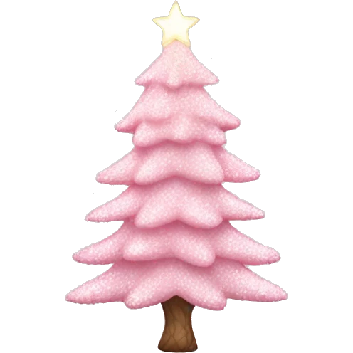light pink christmas tree emoji