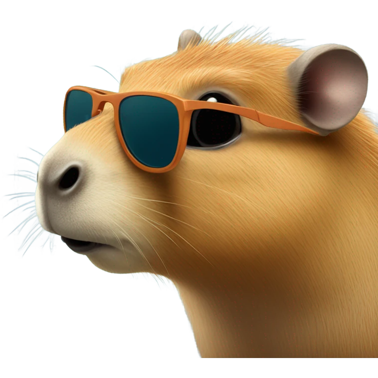 Capybara wearing sunglasses emoji