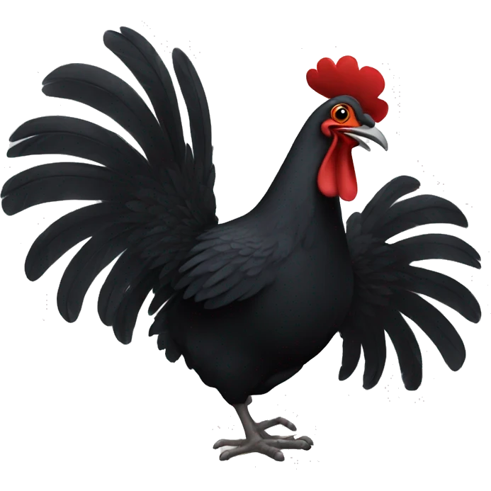 Black chicken dances Flamenco emoji