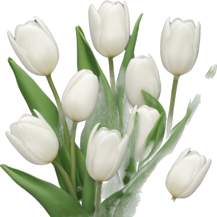 white tulips  emoji