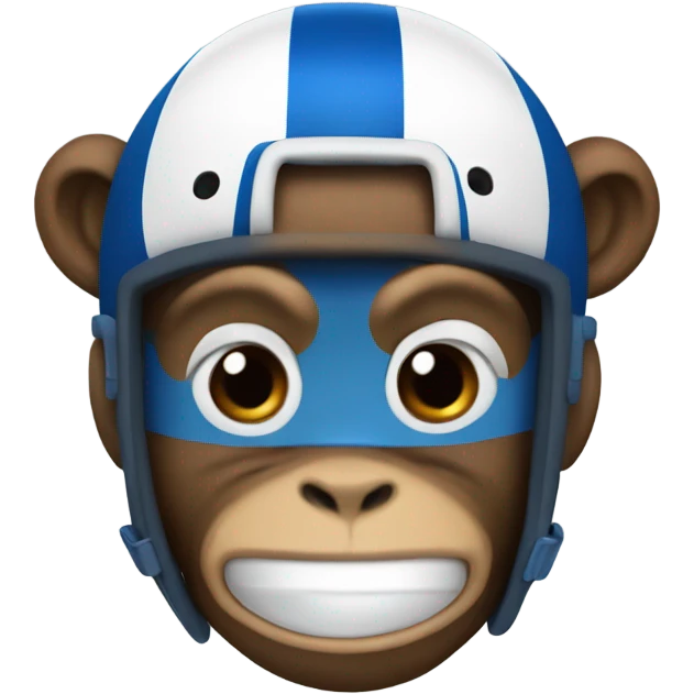 Monkey in blue football uniform with number 24 emoji