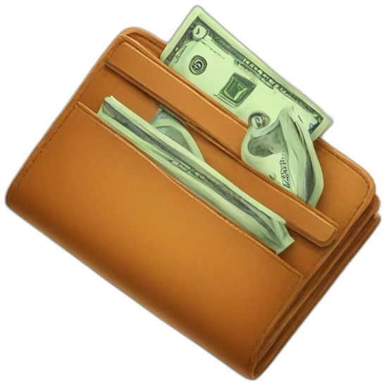 wallet with money emoji