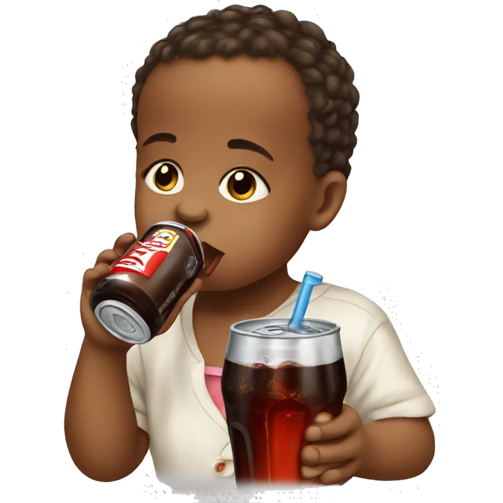 Baby drinking cola  emoji