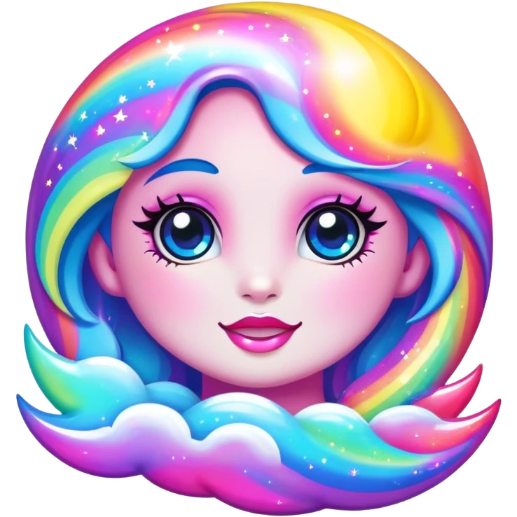 Lisa Frank moon emoji