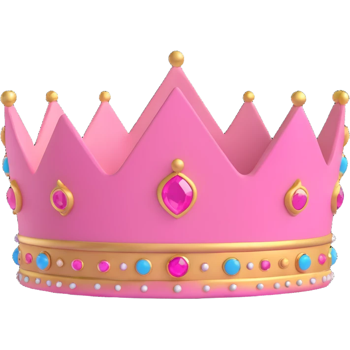 classic pink crown emoji