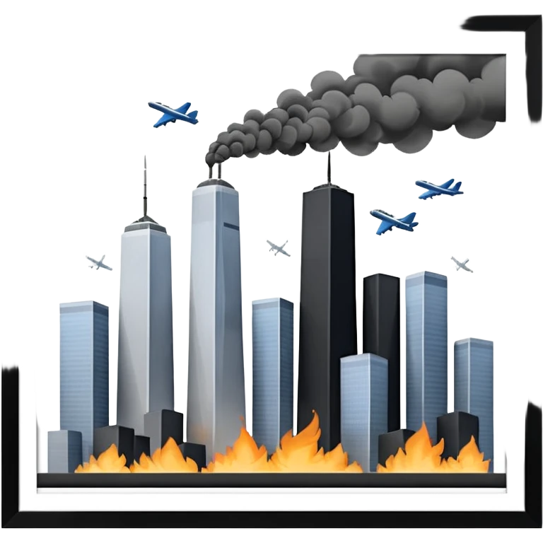 9/11 towers and Airplanes emoji
