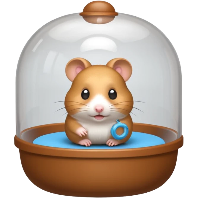 hamster cage, 3D emoji style emoji