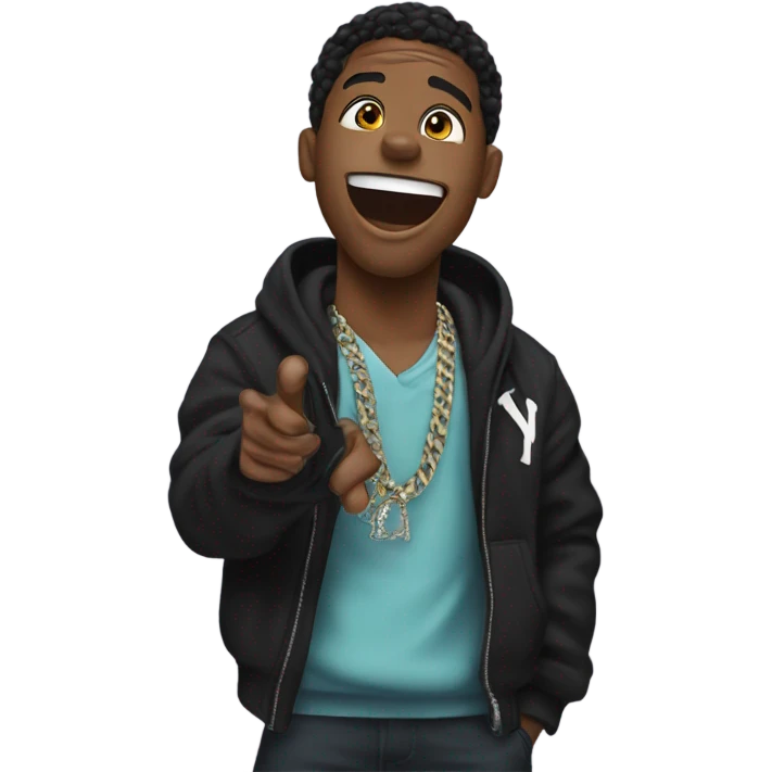 A boogie saying nah emoji